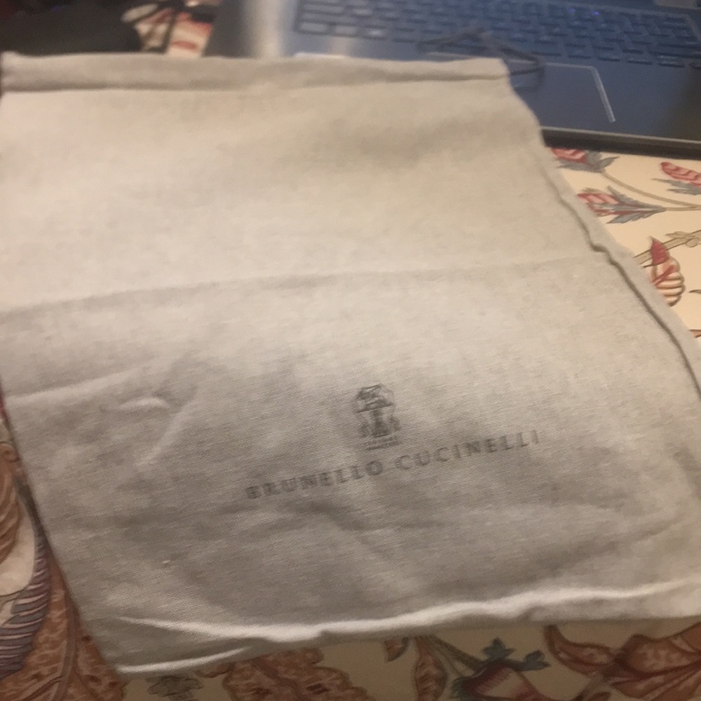 Brunello Cucinelli gray dust bag 11x 15”